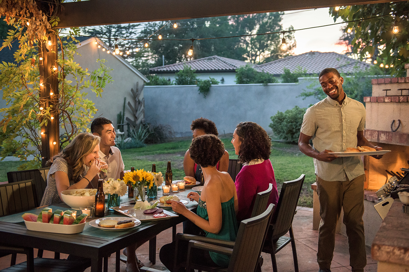 Entertaining friends at home