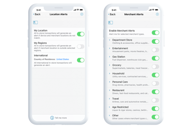 Setting Card Control Alerts